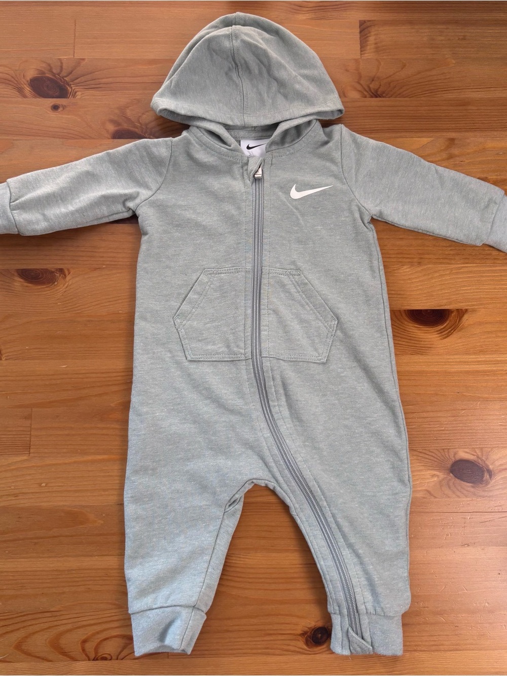 Nike Infant Sage Green Hooded Coverall Size 6 Months